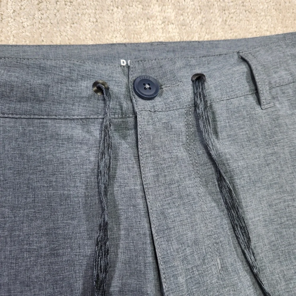Roark Shorts Men 33 Explorer Hybrid Gray Drawstring Stretch Outdoor Quick Dry